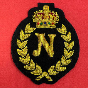 Parche de insignia masónica bordado a mano con hilo dorado, emblema personalizado, insignias personalizadas en forma de rectángulo/corazón/flor, colores personalizados, lona - Product Image 1