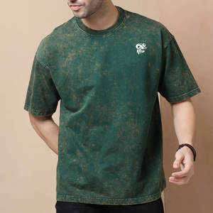 T-shirt en coton premium délavé à l'acide pour homme – Confortable au quotidien, tissu doux et respirant, idéal pour la mode urbaine - Product Image 1