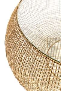 Table basse ronde moderne en fer avec plateau en verre trempé, structure métallique, design écologique pour salon et bureau à domicile - Product Image 5