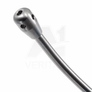 Tubo de succión quirúrgico curvo de acero inoxidable A-1 VERITAS de 9 pulgadas (24 cm) para aspiración de precisión en cirugía otorrinolaringológica, oral y maxilofacial. - Product Image 6