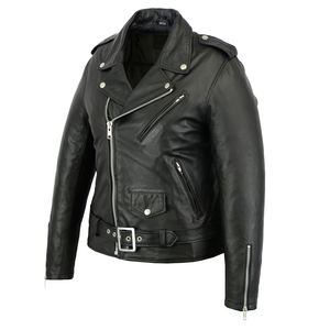Blouson de moto en cuir écologique grande taille pour femme avec logo frontal, style streetwear, prêt pour l'hiver - Product Image 2