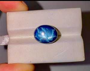 Saphir bleu naturel ovale cabochon, pierre précieuse bleu foncé, pierres brutes pour la création de bijoux, bagues, pendentifs, haute qualité - Product Image 3
