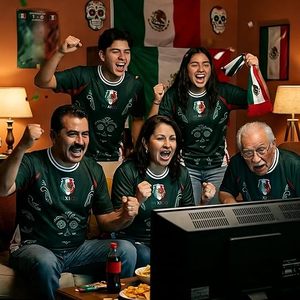 Camiseta de Fútbol de México Unisex de Manga Corta con Cuello Redondo, Sublimada, 100% Poliéster, Absorbe la Humedad, Ajuste Atlético, Ropa Deportiva para Adultos con Letras - Product Image 5