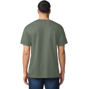 Camiseta para Hombre, Color Verde Jaspeado, Personalizada, de Algodón, Manga Corta, Cuello Redondo, Prenda Lisa para Venta al Por Mayor - Product Image 3