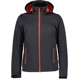 Veste coupe-vent à capuche pour homme, noire avec fermeture éclair vert lime, style sportif, vêtement d'automne, coupe régulière, en polyester - Product Image 4
