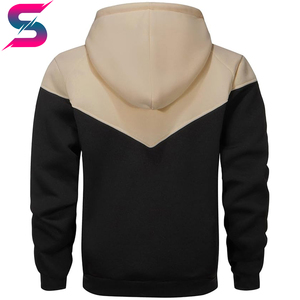 Tissu léger et écologique, design unique pour hommes, sweat à capuche à manches longues avec poche, couleur contrastée, manches régulières légères. - Product Image 3