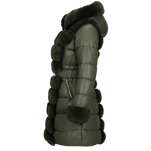 Chaqueta de Invierno Acolchada para Mujer, Personalizada, Brillante, Tejida, Transpirable, con Opción de Frente de Nailon, Resistente al Viento/Al Agua/Térmica - Product Image 3