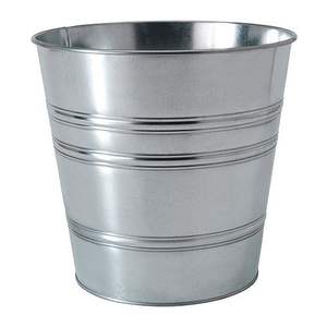 Jardinière en métal galvanisé au design élégant avec poignées pour la maison, le patio, le jardin, ensemble de jardinières rondes décoratives pour fleurs - Product Image 2