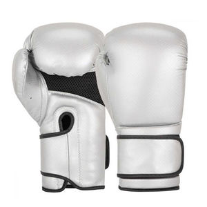 Guantes de Boxeo de Cuero Blanco con Cierre de Velcro, Transpirables, Unisex para Adultos - Product Image 1