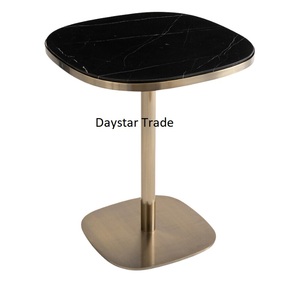 Mesa de Comedor Rectangular Moderna Daystar Trade con Tapa de Madera Irregular y Base de Metal para Uso Doméstico, Ecológica, para 2 Personas - Product Image 1