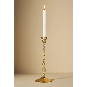 Portavelas Metálico Decorativo para el Hogar, con Acabado Antiguo Elegante, para Iluminación y Decoración - Product Image 5