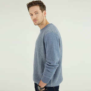 Suéter de Punto Personalizado OEM para Hombre, 90% Lana, 10% Cachemira, Cuello Redondo, Fabricante de Prendas de Punto BSCI WRAP - Product Image 4