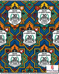 Customized African Wax Print Fabric Supplier Church Convention Anniversary Celebration Fundraising Textile Manufacturer - Product Image 1