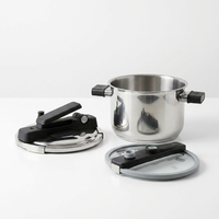 Autocuiseur commercial en acier, 6L, presseur à gaz, en acier inoxydable, pour cuisinière à gaz et à induction