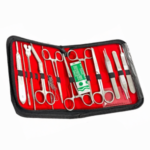 Ensemble de 19 instruments de chirurgie mineure, kit chirurgical en acier inoxydable, instruments chirurgicaux réutilisables, ciseaux, forceps, porte-aiguilles - Product Image 3