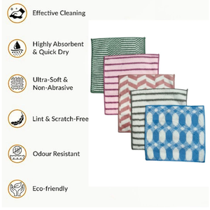 ผ้าเช็ดตัวไมโครไฟเบอร์ KleanShine สำหรับเด็ก (สีและลวดลายอาจแตกต่างกันไป) 250 GSM (25 x 25 ซม.) 【หลากสี】 ผ้าเช็ดหน้า - Product Image 2