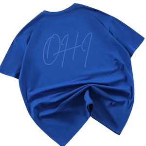 Camiseta Raglán Azul Lavado Personalizable, Estilo Urbano Moderno, Fabricante al por Mayor, OEM ODM, Ropa de Moda - Product Image 2