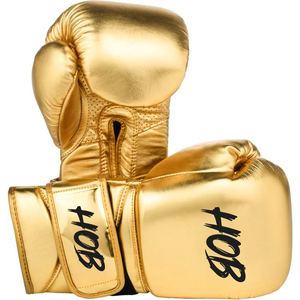 Guantes de Boxeo Dorados de PU con Correa de Muñeca Ajustable con Velcro para Artes Marciales - Product Image 1