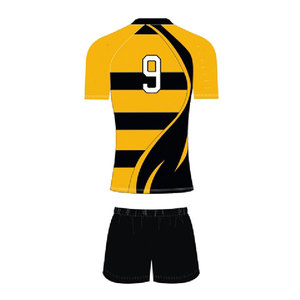Uniforme de rugby pour hommes personnalisable, vêtements de sport respirants de haute qualité, ensemble maillot et short de rugby résistant et performant - Product Image 2