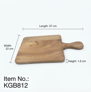 Planche à servir en bois d'acacia naturel avec poignée, grande planche à découper en bois pour charcuterie et fromages, pour cuisine, restaurant, hôtel - Product Image 5