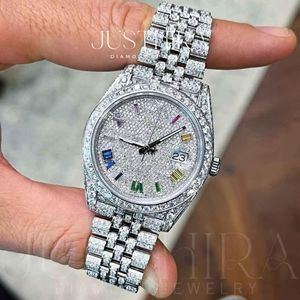 High Quality End Custom Moissanite Diamond Watch for Men Hip Hop Luxury <b>Wristwatch</b> with Shine Available At Competitive Price - Product Image 3