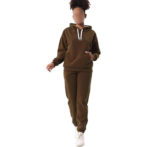 Chándal Deportivo para Mujer, Color Sólido, con Capucha, Cierre Completo, Bolsillos Laterales, Informal, Transpirable, Ecológico, Elástico en Cuatro Direcciones - Product Image 1