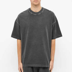 Camisetas Oversize de Algodón 100% de Alta Calidad con Logo Personalizado, Ajuste Relajado, Estilo Vintage, Lavado Ácido, Secado Rápido, para Gimnasio y Fitness - Product Image 1