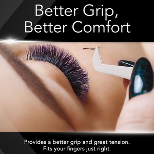 Lot de 5 pinces à cils réutilisables et durables en acier inoxydable, extensions de volume droites et incurvées, pinces à cils avec logo personnalisé - Product Image 4
