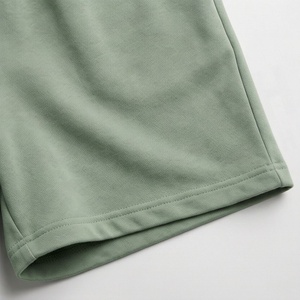 Conjunto de 2 Piezas para Mujer, Tejido, Verde Sólido, Casual, Camiseta de Manga Corta y Pantalones Cortos por Encima de la Rodilla, Cuello Redondo, Corte Holgado, Primavera - Product Image 6