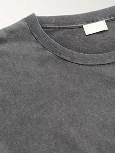 T-shirt Homme Délavé à l'Acide Prix de Gros 100% Coton Streetwear Hip Hop Personnalisable avec Logo T-shirt Vintage Oversize - Product Image 4