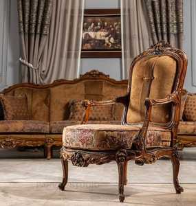 Traditional Hand Curved <b>Living</b> <b>Room</b> <b>Sofa</b> Set Furniture Royal Classic <b>Sofa</b> Set Antique <b>Sofa</b> set Fiber Upholstered <b>Sofa</b> Set - Product Image 3