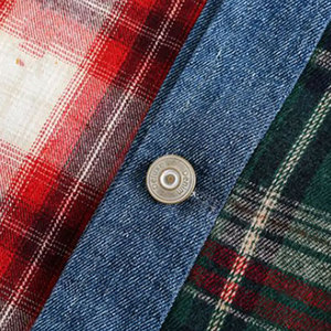 Econex Sports Men's Patchwork Denim <b>Jacket</b> Casual Vintage Sporty Eco-Friendly Breathable Loose Fit Autumn Winter Washed Raw Edge - Product Image 6