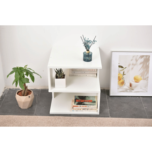 Libreria Bianca a 2 Ripiani Semplice ed Elegante, Pratica per Uso Domestico - Product Image 3