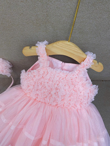 New Design Trendy Children's Party <b>Dress</b> for Girls 1-10 Years <b>Old</b> Breathable Eco-Friendly Cotton Tulle Fabric ODM/OEM 3D Floral - Product Image 4