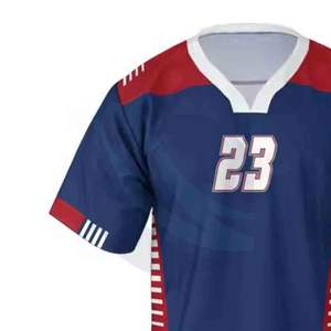 เสื้อฟุตบอลอเมริกัน SPOFIT แบบยูนิเซ็กซ์ พิมพ์ลายด้วยความร้อน ระบายอากาศได้ดี ไซส์ใหญ่ แขนสั้น คุณภาพสูง สไตล์เรโทร - Product Image 5