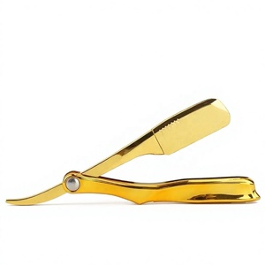 Navaja de Afeitar Recta para Hombre, Herramienta Profesional para Afeitar en Húmedo, Estilizar la Barba, Cuchilla Reemplazable, Equipo de Cuidado Personal - Product Image 1