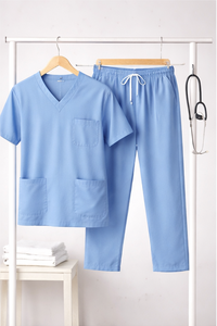 Ensemble de blouses médicales unisexes, haut et pantalon réversibles, pantalon de travail extensible, vêtements de travail pour les professionnels de la santé, mélanges de coton, doux - Product Image 4