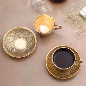 Premium Handmade Copper Tea <b>Cup</b> with <b>Saucer</b> Hammered Moscow Mule Mug Pure Copper Kitchen Drinkware OEM ODM Manufacturer - Product Image 3