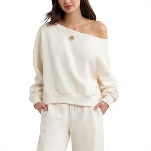 Women's Hooded Crop Sweatshirt Full Sleeve Solid Color Knitted Cotton Autumn Wear Cotton Sweatshirt Autumn Wear - Product Image 3