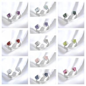 Herkimer Diamond <b>Adjustable</b> <b>Ring</b> 925 Sterling Silver Gold Plated Birthstone Jewelry - Product Image 4