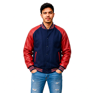Fabricant de vestes universitaires en cuir sur mesure, corps en laine, streetwear, style Letterman, vente en gros, fournisseur de vêtements à marque privée - Product Image 3