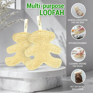 <b>Natural</b> Biodegradable Loofah Luffa <b>Sponge</b> Disposable Dishwashing Scouring Pad for Kids Bath Kitchen Shower Loofah Pad Exfoli - Product Image 1