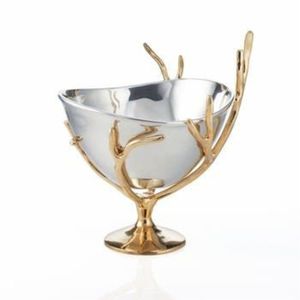 Tazón de Servir de Acero Inoxidable con Diseño de Flor de Cerezo Dorado de Lujo, Tazón Decorativo para Frutas y Ensaladas, Centro de Mesa para Bodas y Decoración del Hogar - Product Image 2
