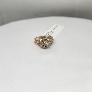 Bague en diamant naturel de luxe pour femmes, 14 carats, 0,95 ct, couleur HI, clarté SI, plaquée rhodium, certifiée IGI, élégante - Product Image 1