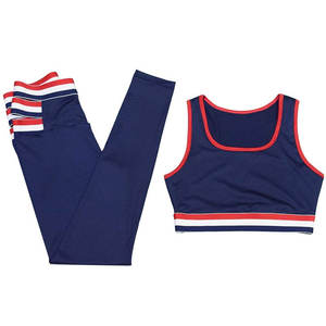 Ensemble de sport et fitness OEM 2 pièces couleur unie écologique respirant taille haute : soutien-gorge de sport et legging - Product Image 5