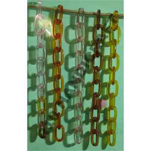 Conjunto de Cadenas de Resina Colgantes Verticales, Decoración de Pared Interior Colorida, Adorno Ovalado Sólido y Enlazado Hecho a Mano, Colección de Adornos para Decoración de Habitaciones - Product Image 1