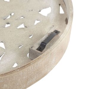 Set di 3 Pezzi di Decorazioni Murali in Legno Intagliato Floreale Bianco Invecchiato per Casa o Ufficio - Product Image 3