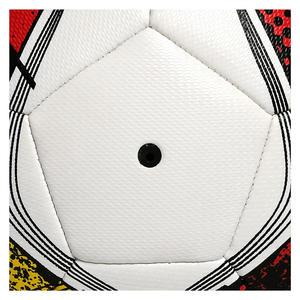 Ballon de football d'entraînement blanc, rouge, noir, jaune, durable, gonflé, emballé, 0,4-0,45 kg - Product Image 4