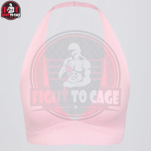 Top Quality Unique V-Neck Style Light Pink Solid Color With Own Logo Best Supplier Women Wear Simple Halter Neck Sports <b>Bra</b> - Product Image 6