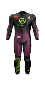 Traje de Carreras MotoCP de Cuero Genuino Premium de Una Pieza con Protectores y Joroba para Días de Pista - Product Image 1